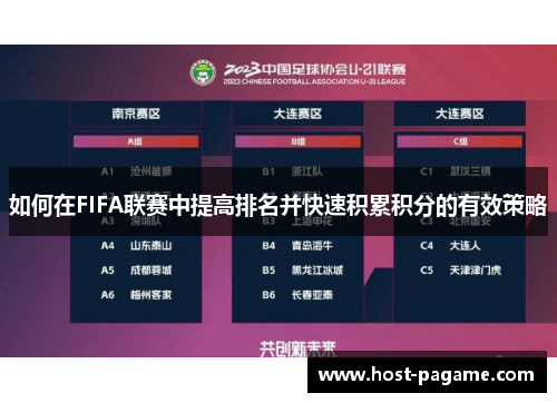 如何在FIFA联赛中提高排名并快速积累积分的有效策略